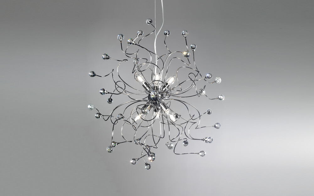 Sospensione a 6 luci Trilly