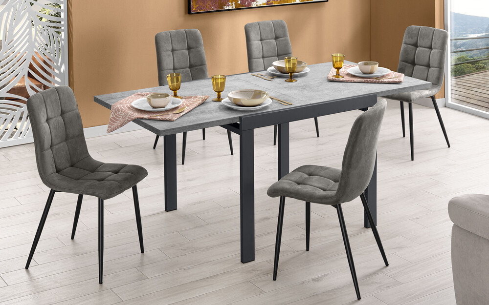 Tavolo stile industrial Mercurio effetto piombo e cemento