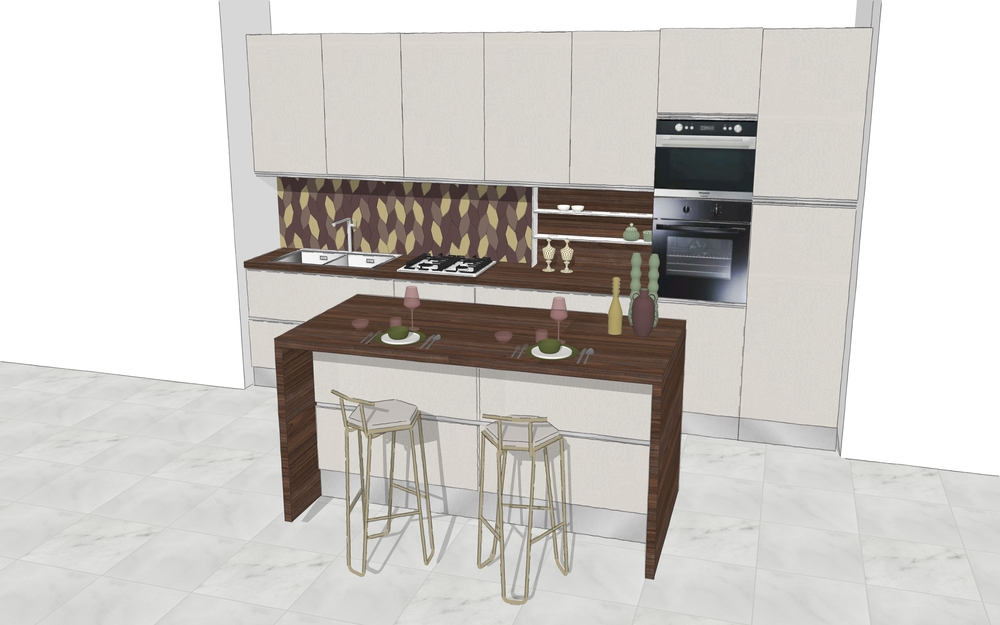 Progetto cucina con isola