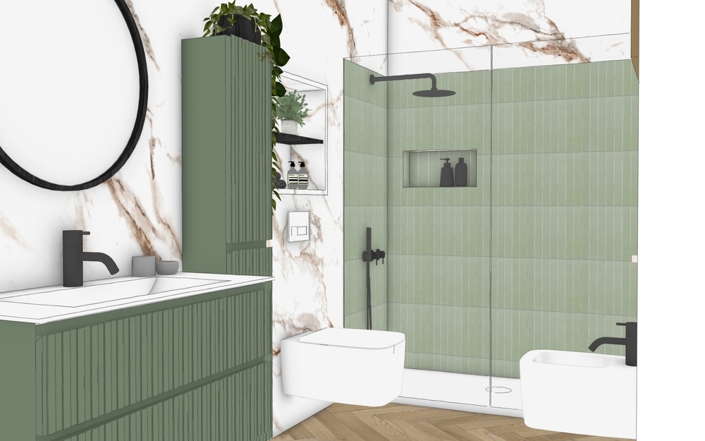 Progetto arredatori bagno stile nordico