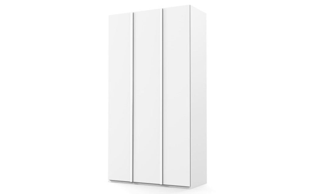 Armadio a 3 ante battenti modello Primula, finitura effetto legno con chiusura ammortizzata